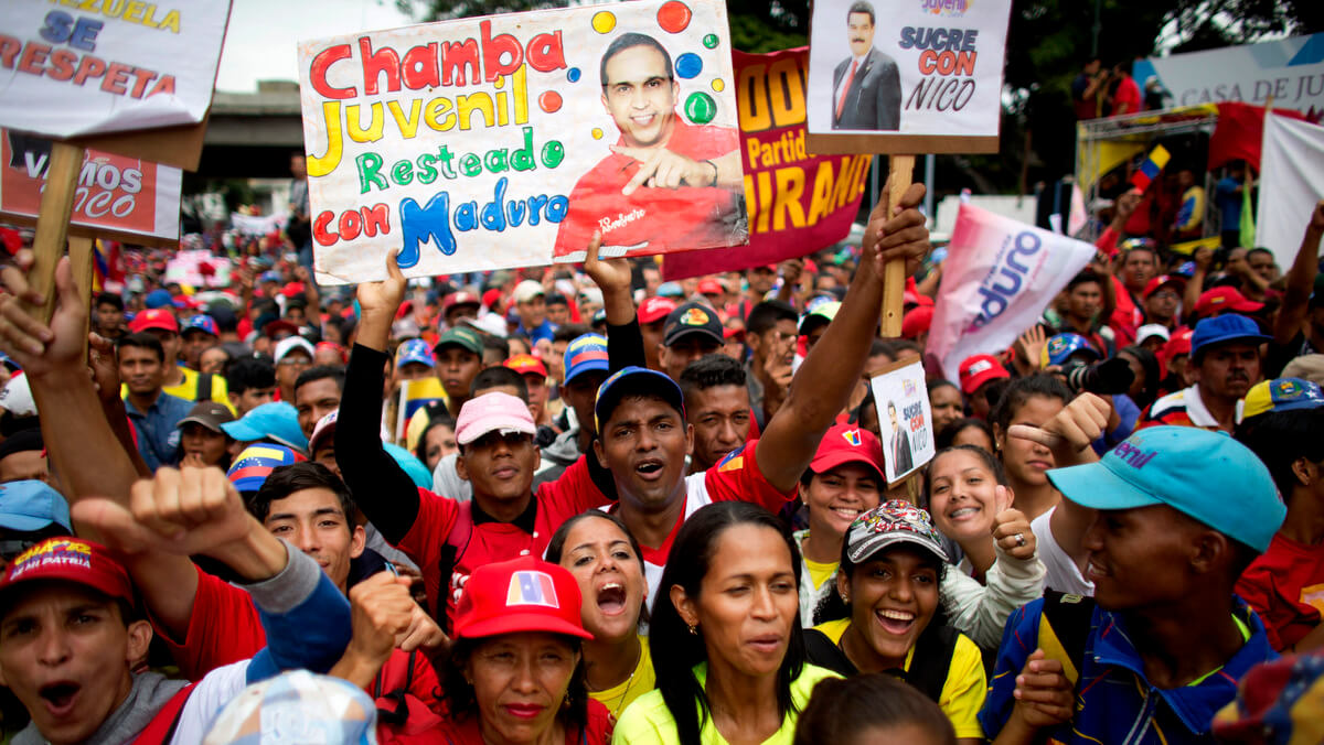 Supporters of Venezuela's President Nicolas Maduro rally in Caracas