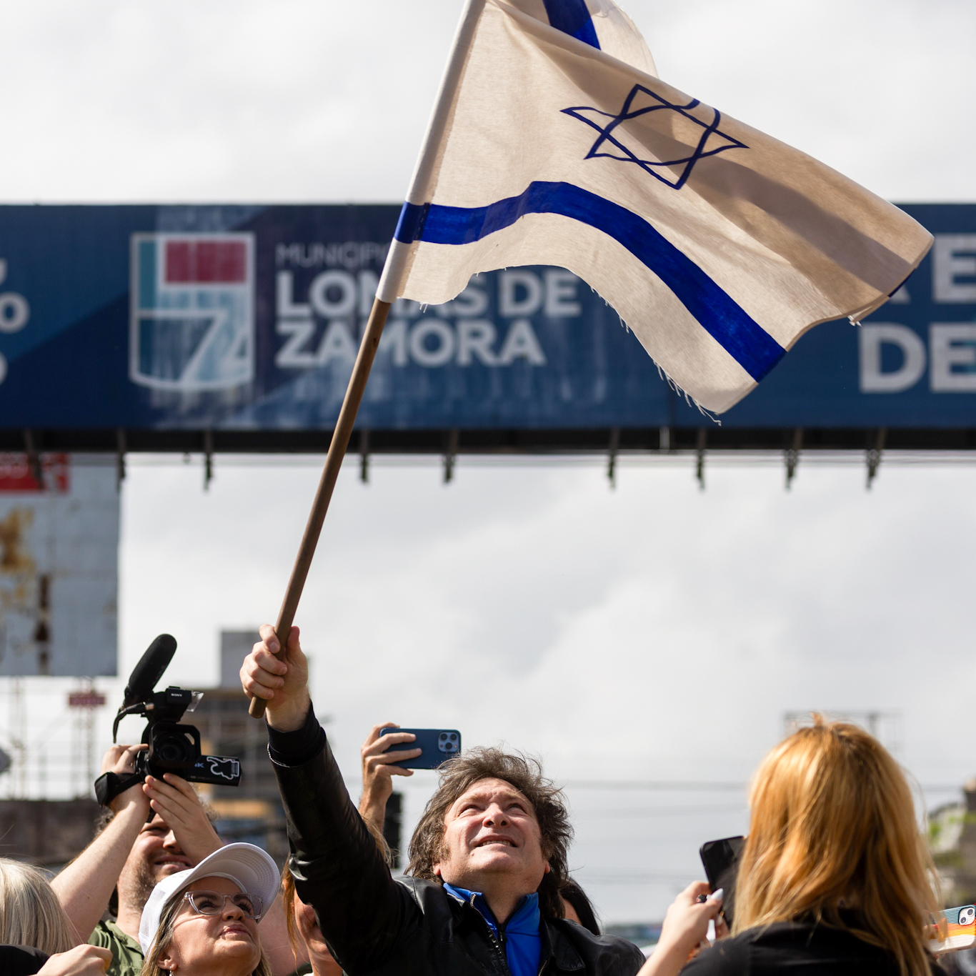 Milei Israeli flag 