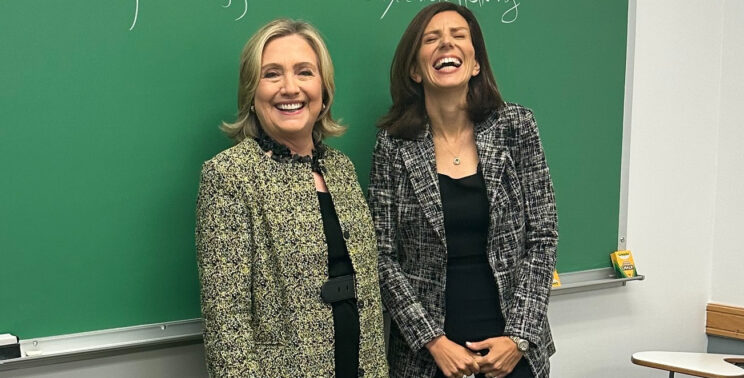 Keren Yarhi-Milo poses with Hillary Clinton